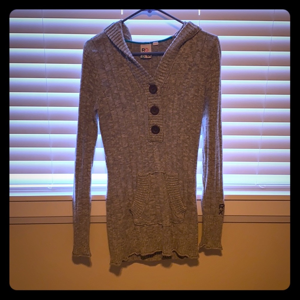 Grey Roxy Hooded Sweater